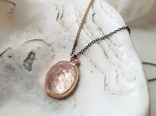 Oval Morganite Necklace