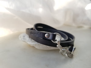Marmalade Designs Black Leather Wrap Bracelet