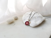 Load image into Gallery viewer, Burgundy Heart Pendant
