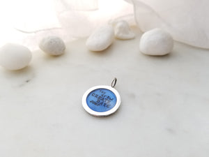 Periwinkle Enamel Fill Pendant