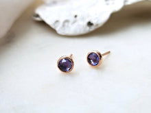 Load image into Gallery viewer, Lavender Sapphire Stud Earrings