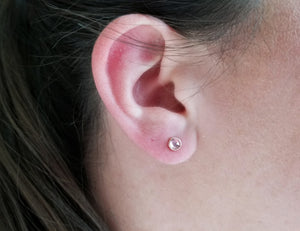 Pink Spinel Stud Earrings