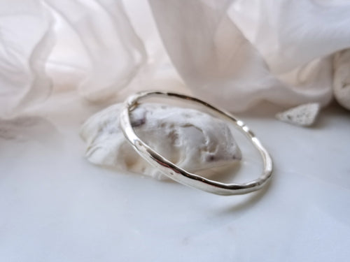 Johanna Brierley Large Sterling Silver Melt Bangle