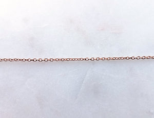 18 Inch 14K Rose Gold Rolo Chain - N605PINK