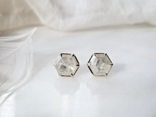 Load image into Gallery viewer, Milky White Diamond Hexagon Studs