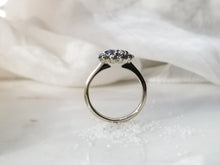 Load image into Gallery viewer, Salt and Pepper Diamond Halo Ring