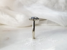 Load image into Gallery viewer, Salt and Pepper Diamond Halo Ring