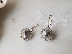 Salt & Pepper Diamond Drop Earrings