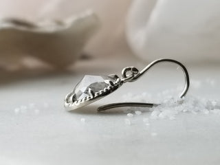 Salt & Pepper Diamond Drop Earrings