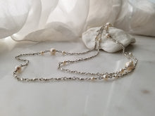 Load image into Gallery viewer, Jen Leddy Long Thai Silver And Pearl Necklace