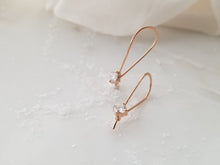 Load image into Gallery viewer, Diamond Station Drop Earrings