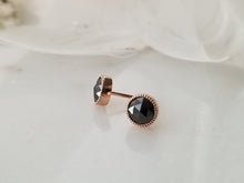 Load image into Gallery viewer, Black Diamond Stud Earrings