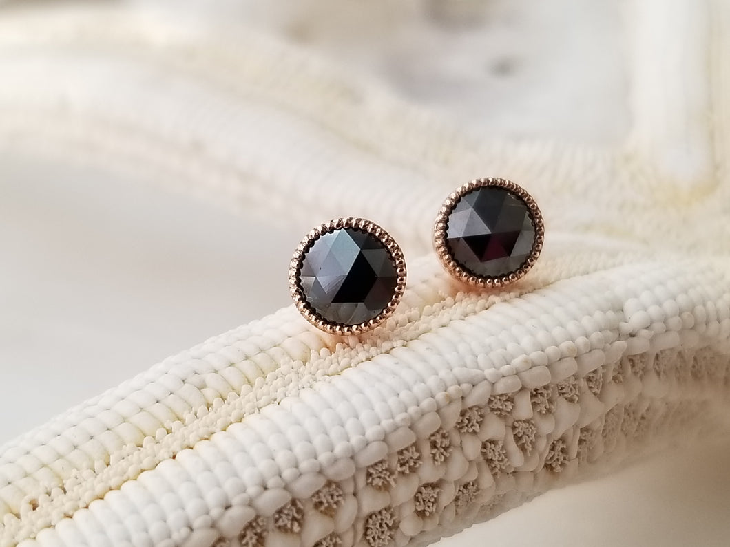 Black Diamond Stud Earrings