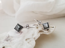 Load image into Gallery viewer, Salt and Pepper Kite Diamond Earrings