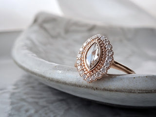Rose Cut Marquise Diamond Ring