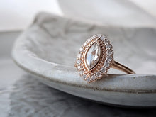 Load image into Gallery viewer, Rose Cut Marquise Diamond Ring