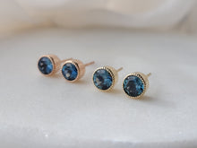 Load image into Gallery viewer, Montana Sapphire Stud Earrings