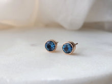 Load image into Gallery viewer, Montana Sapphire Stud Earrings