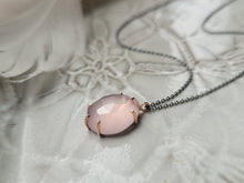 Load image into Gallery viewer, Jen Leddy Claw Rose Quartz Statement Necklace