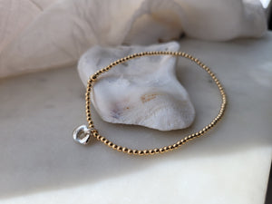 Thin Stretchy Single Lucky Stone Bracelet