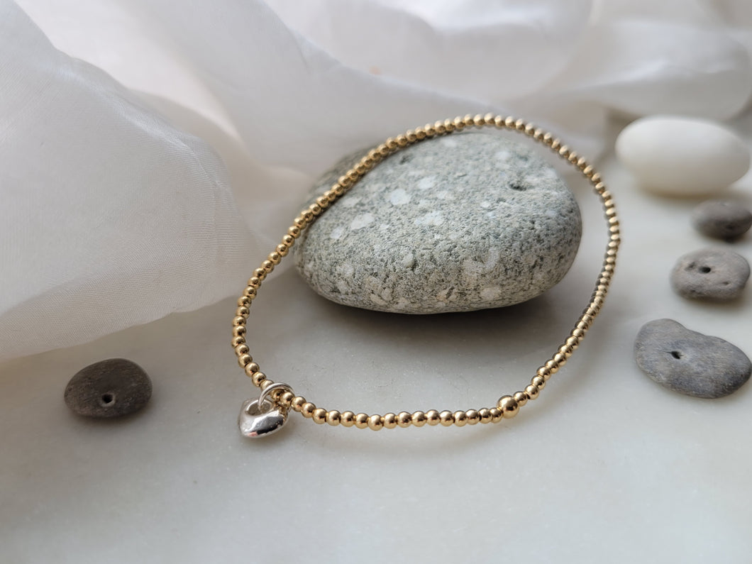 Thin Stretchy Single Lucky Stone Bracelet