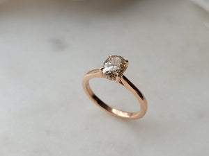 Champagne Oval Diamond Ring