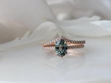 Load image into Gallery viewer, Teal Green Sapphire Ring
