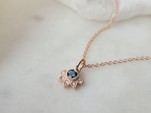 Load image into Gallery viewer, Round Teal Montana Sapphire Pendant