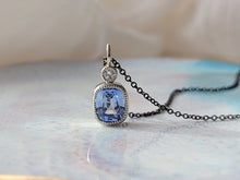 Load image into Gallery viewer, Light Blue Sapphire and Diamond Pendant