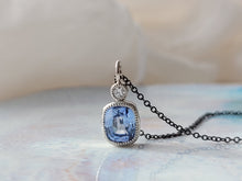 Load image into Gallery viewer, Light Blue Sapphire and Diamond Pendant