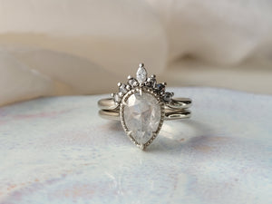 Salt and Pepper Diamond and Marquise Cut Diamond Band