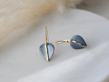 Load image into Gallery viewer, Two Tone Mod Leaf Earrings