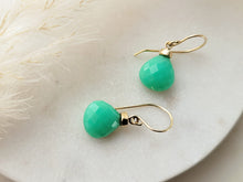 Load image into Gallery viewer, Chrysoprase Drop Earrings