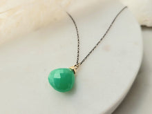 Load image into Gallery viewer, Pear Shaped Chrysoprase Necklace