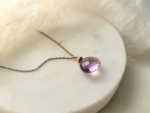 Pear Shaped Amethyst Necklace