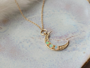 Crescent Opal Necklace