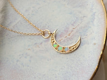 Load image into Gallery viewer, Crescent Opal Necklace