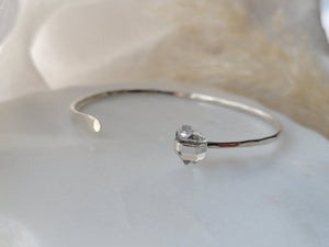 Melissa Joy Manning Herkimer Quartz Diamond Cuff Bracelet