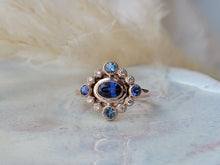 Load image into Gallery viewer, Blue Montana Sapphire and Diamond Ring