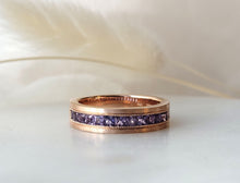 Load image into Gallery viewer, Princess Cut Purple Sapphire Band