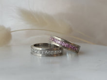 Load image into Gallery viewer, Princess Cut Pink Sapphire Band