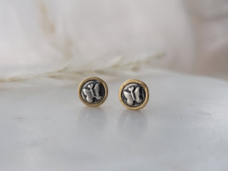 Marmalade Designs Bronze and Sterling Silver "Butterfly" Studs