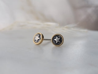 Marmalade Designs Bronze and Sterling Silver "Star" Studs