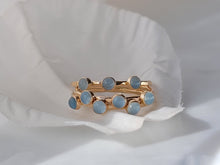 Load image into Gallery viewer, Strut Jewelry 14K Gold-Filled Triple Aquamarine Stacking Ring