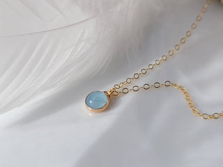 14K Petite Gold-Filled Gemstone Necklace