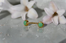 Load image into Gallery viewer, Hailey Gerrits Chrysoprase Mini Stone Stud Earrings
