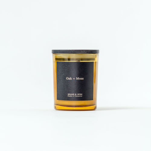 Brand & Iron Amber Series, Oak & Moss Candle
