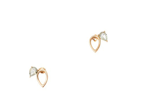 Prehnite Arden Stud Earrings
