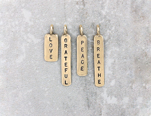 Marmalade Designs Bronze Hand Stamped Word Tag Charms