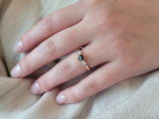 Black and White Diamond Ring